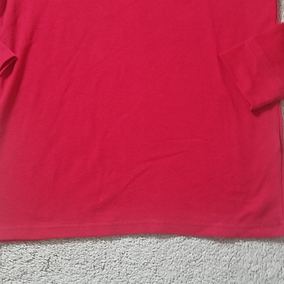 Express red crew neck waffle weave long sl… - Picture 4 of 7